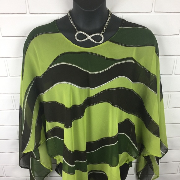 Erika Brooke Women Bohemian Sheer Tunic Size 14 - Picture 8 of 8